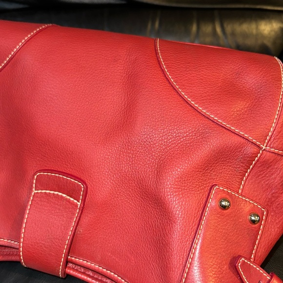 🔥🔥🔥Dooney & Bourke Red Leather Shoulder Bag - Picture 7 of 16